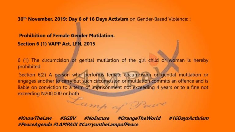 Day 6 of 16 Days Activism on SGBV