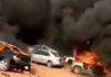 Breaking: #EndSARS protest taking fearful colouration in Abuja as cars burnt, reprisal attacks on; Lagos shuts schools