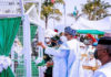 Pigeons Released by Buhari Refused to Fly at Armed Forces Remembrance
