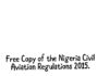Free Copy of the Nigeria Civil Aviation Regulations 2015