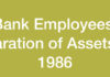 The Bank Employees, etc. (Declaration of Assets) Act, 1986