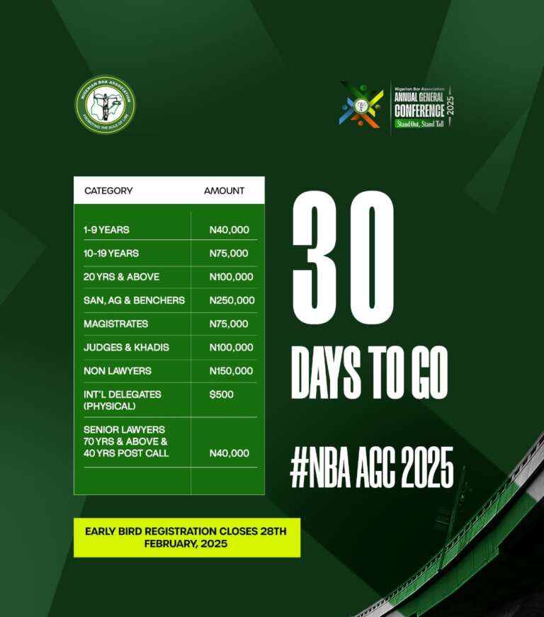 NBA AGC 2025 Early Bird registration, 30 more days to go!