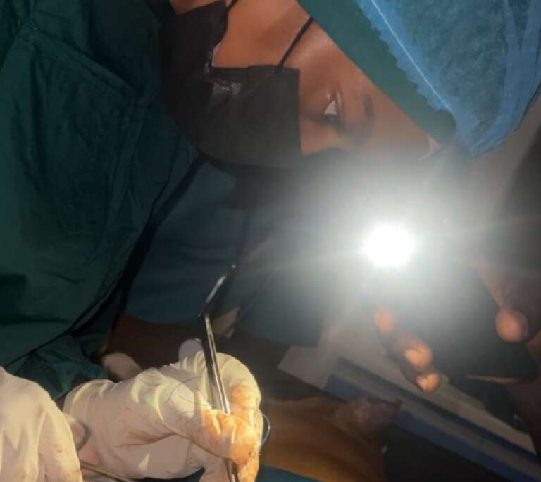 “This is Nigeria” doctor writes as she performs surgery with torch light