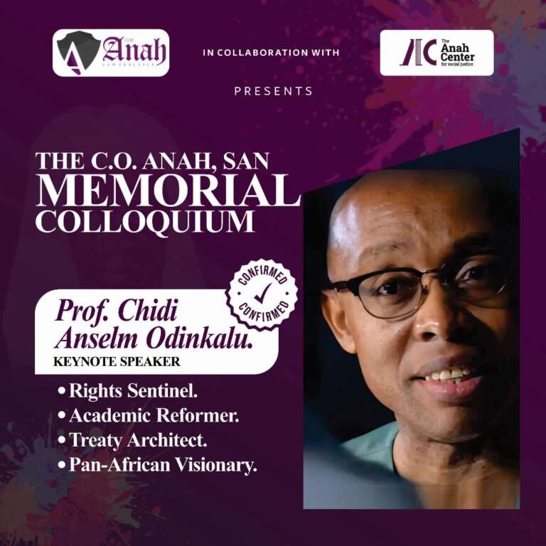 Breaking!!! Don’t miss the 4th C.O. Anah SAN, memorial colloquium’s Keynote Speaker!