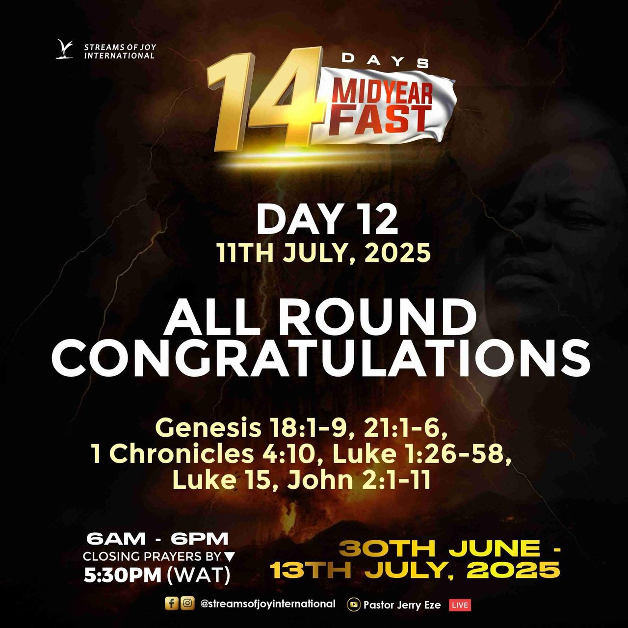 NSPPD 14-day midyear fasting and prayer 2025 (Day 12 prayer points)