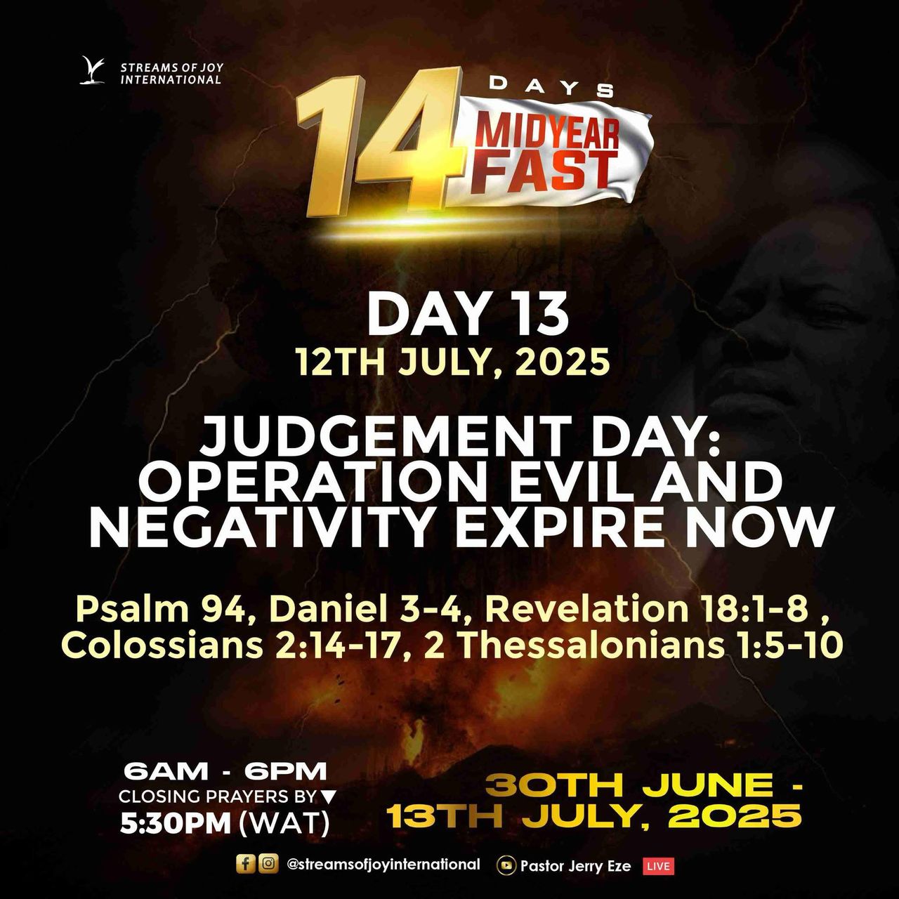 NSPPD 14-day midyear fasting and prayer 2025 (Day 13 prayer points)