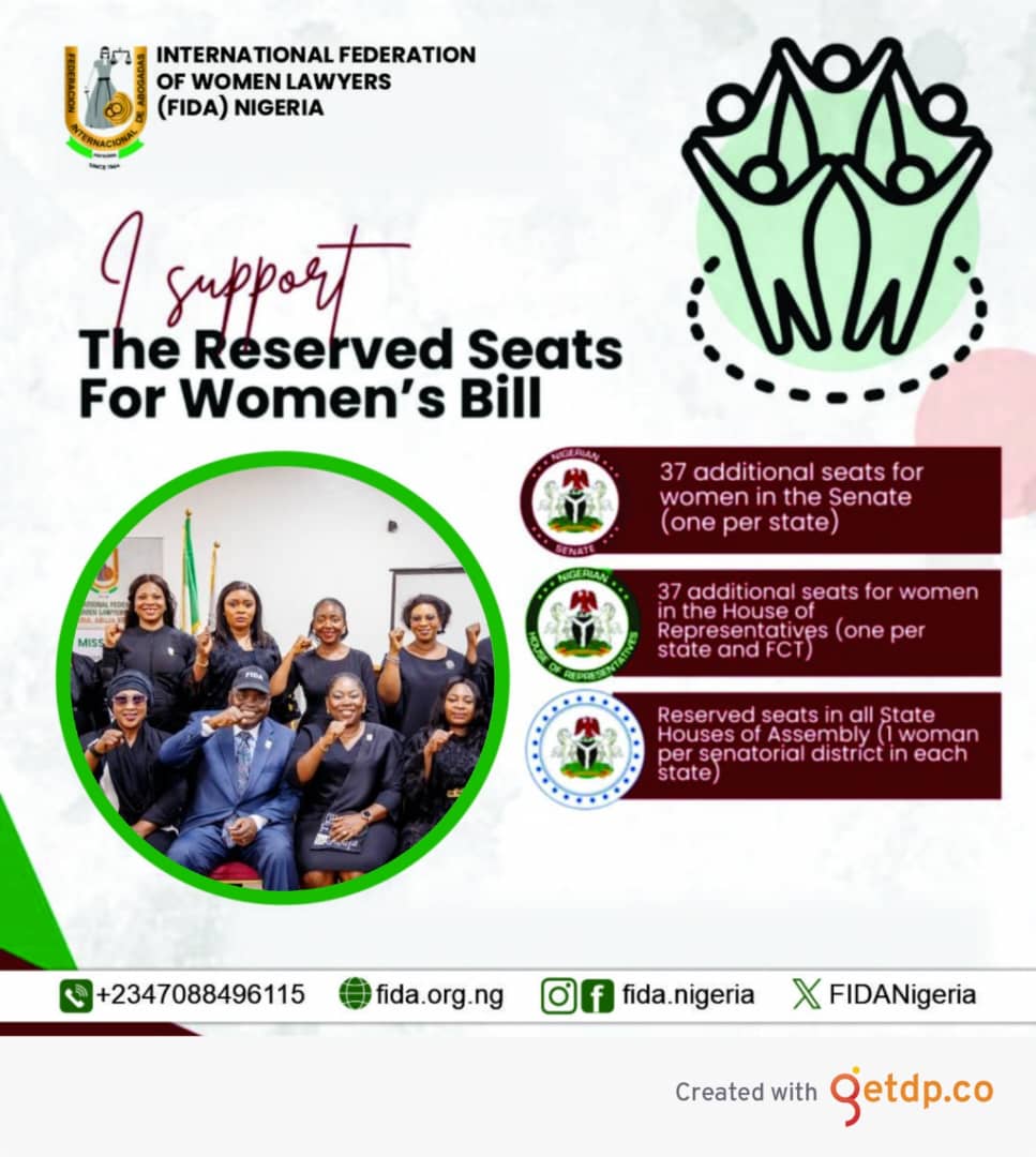 FIDA Nigeria, Abuja Branch drums support for passage of the reserved seats for women bill