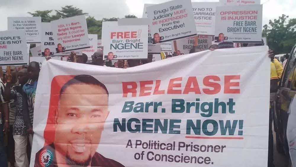 Did Nigerian lawyers discuss Barr. Bright Ngene’s incarceration at the just concluded NBA-AGC 2025 in Enugu?