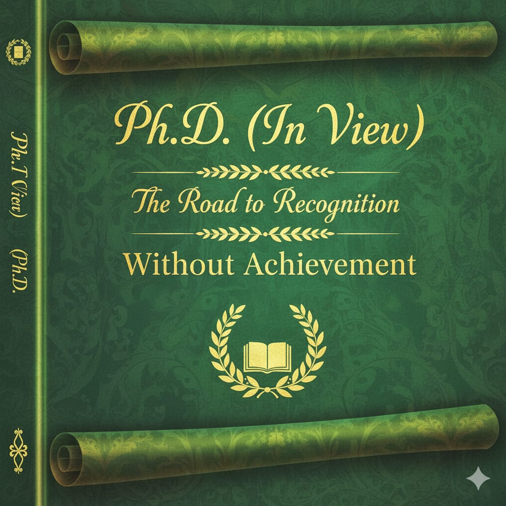 Ph.D. (In View): The road to recognition without achievement