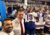 FBI director’s appearance at US men’s hockey team celebration invites fresh scrutiny over travels