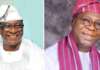 Former NLC Deputy President Comrade Akinlaja rejoices with Comrade Oladiti as new NUPENG National President