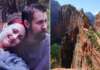 Pastor accused of pushing wife off cliff had alleged mistress beside him at her memorial